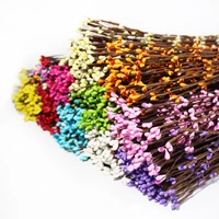 10pc 40cm bud artificial branches flower iron wire for wedding decoration diy scrapbooking decorative wreath fake flowers