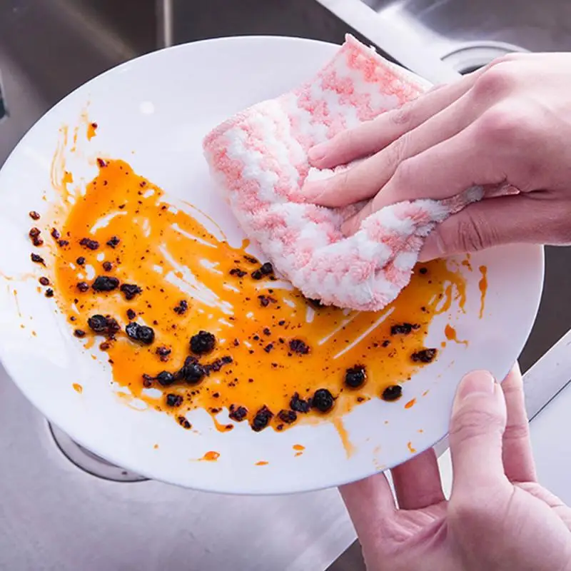 5 шт. супер впитывающая микрофибра кухонное блюдо полотенце для рук салфетка