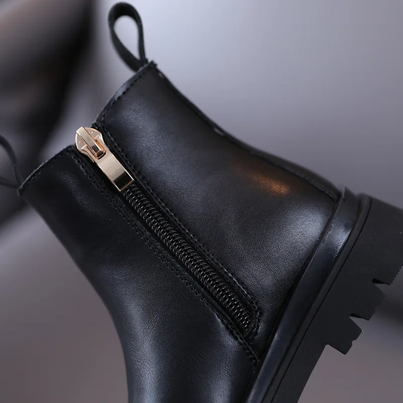 Новые осенние детские ботинки челси Мартенс для маленьких девочек детская