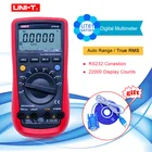 Цифровой мультиметр UNI-T UT61A UT61BUT6CUT6DUT6E, амперметр с автоматическим диапазоном, Подключение к ПК, Вольтметр постоянного и переменного тока, тестер + RS232-USB