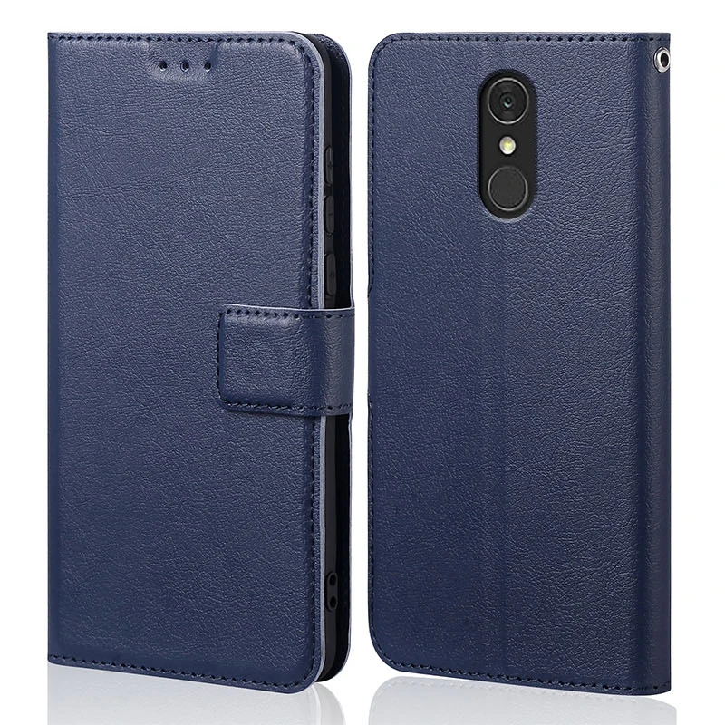 Силиконовый чехол книжка для LG Q7 Q 7 Plus + Роскошный кошелек из искусственной кожи