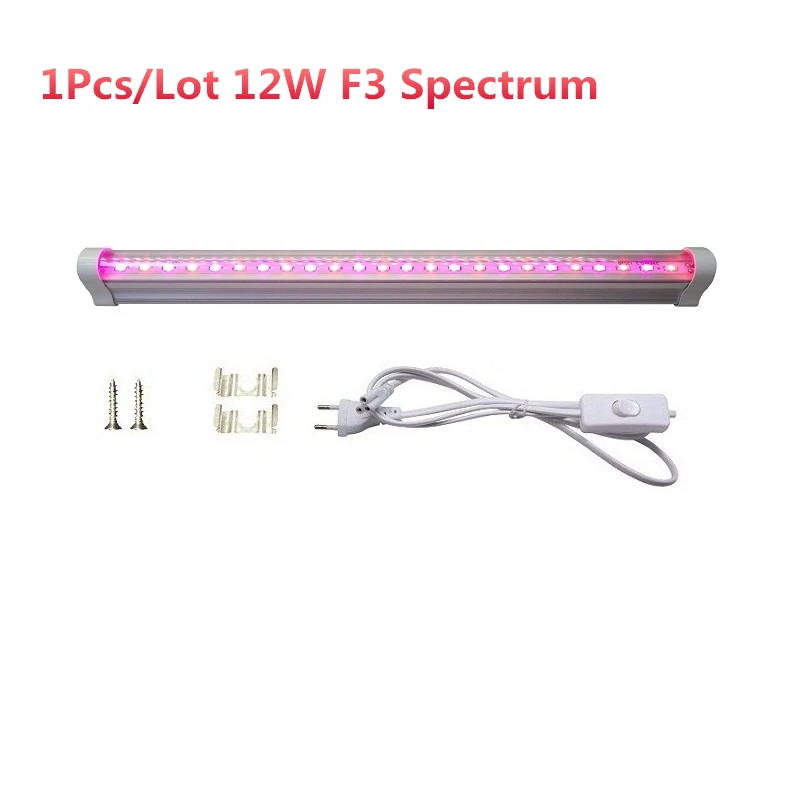Groleds Led для растений 12 Вт 24 Вт Светодиодный светильник для выращивания полный спектр фитолампа растительный светильник полный спектр Led 110 В 220 В лампа для выращивания гидро - Испускаемый цвет: 1Pcs 12W F3 Spectrum