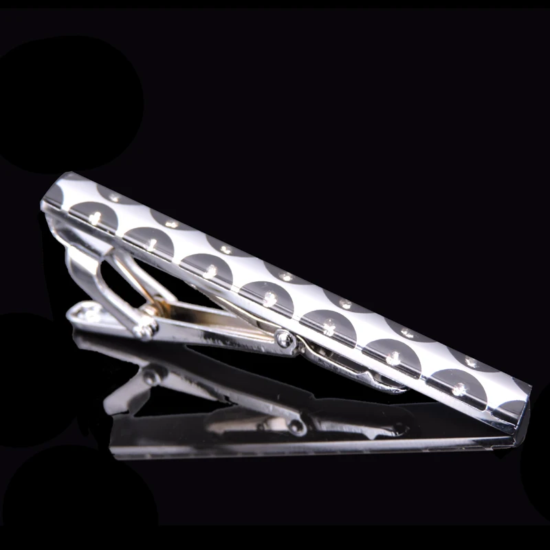 

Серебристый Зажим для галстука роскошная мужская деловая рубашка модный зажим для галстука с кристаллами французская Свадебная рубашка зажим для галстука