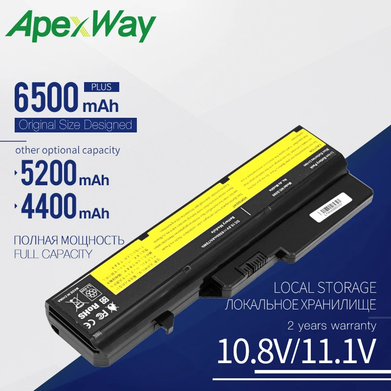 

Аккумулятор для ноутбука Apexway, для Lenovo IdeaPad G460 B470 V470 B570 G470 G560 G570 G770 G780 V300 Z370 Z460 Z470 Z560 Z570 K47