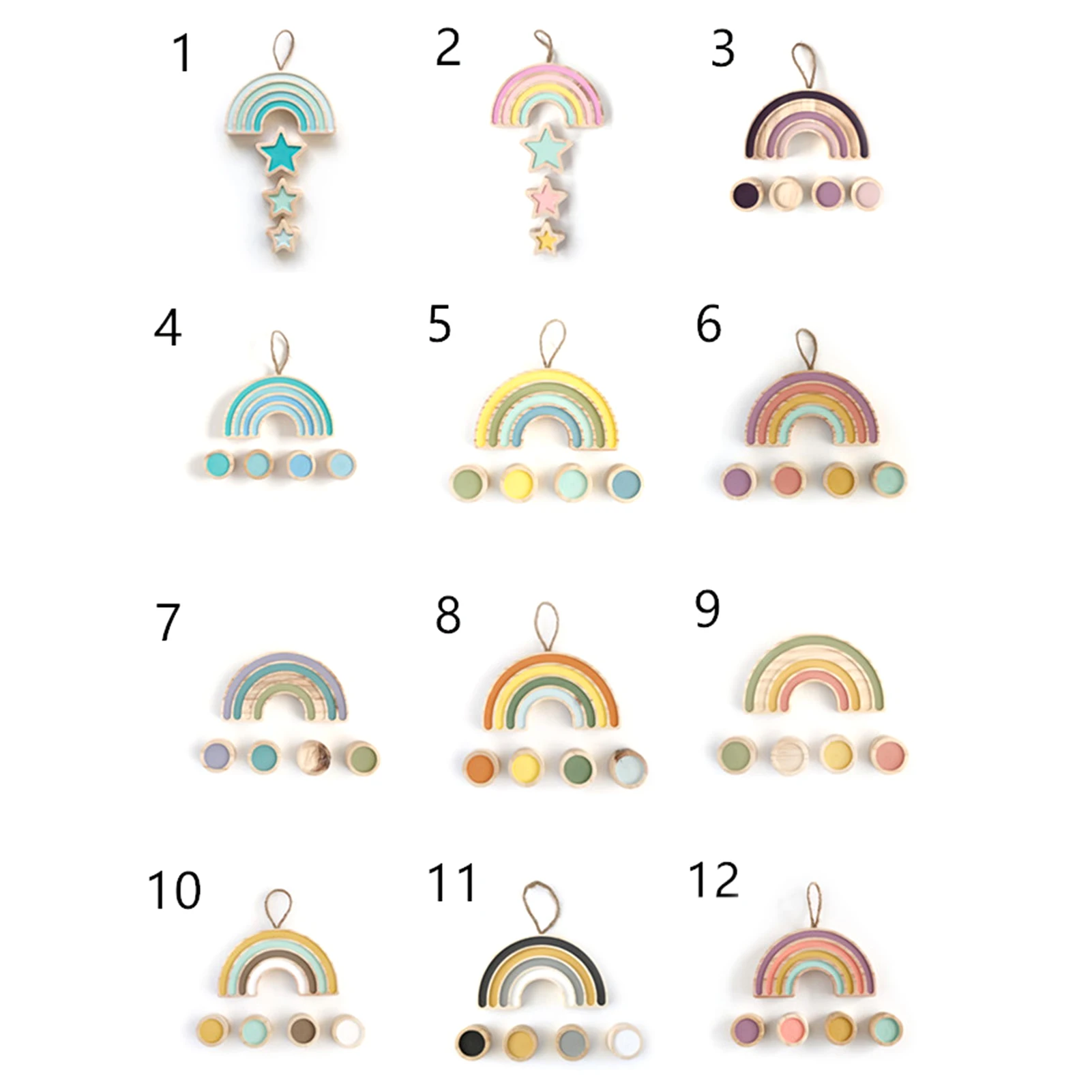 

Kids DIY Color Filling Painting Rainbow Circle Children Early Educational Toy
