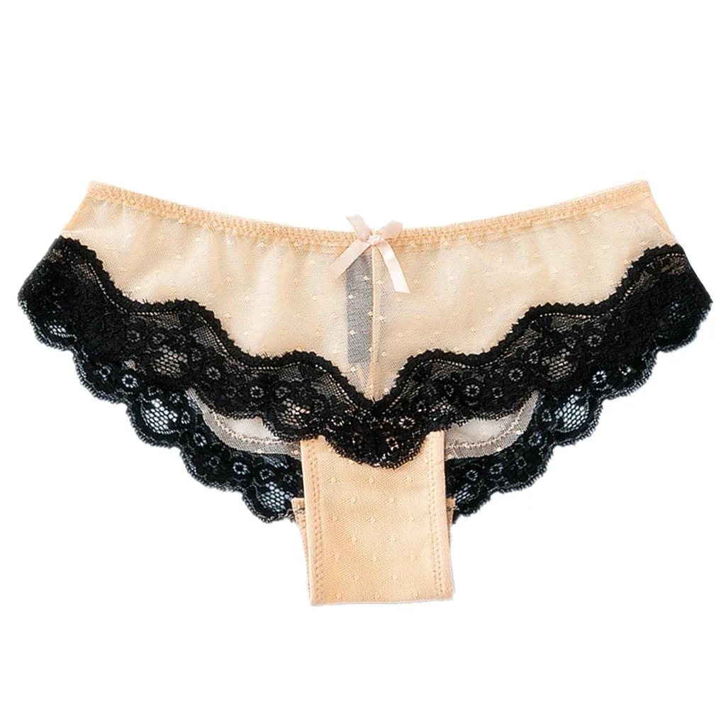 Сексуальное кружевное нижнее белье женские прозрачные трусики с низкой талией
