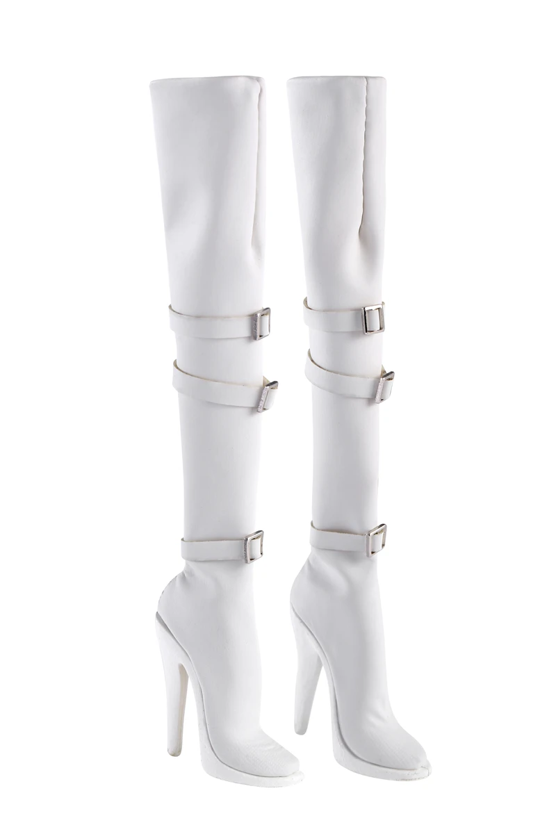 

4 Colors 1:6 Scale Female Figure Accessory Woman Long High Heel Shoes Solid Model for 12'' Replaceable Feet Action Figure Body