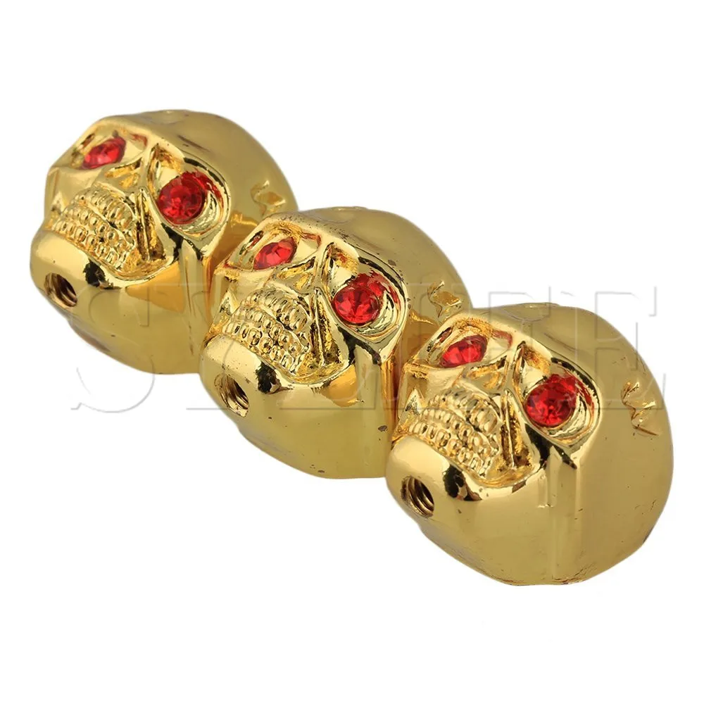 3 шт. металлическая электрогитара череп Объем Тон ручки черного и золотого цвета