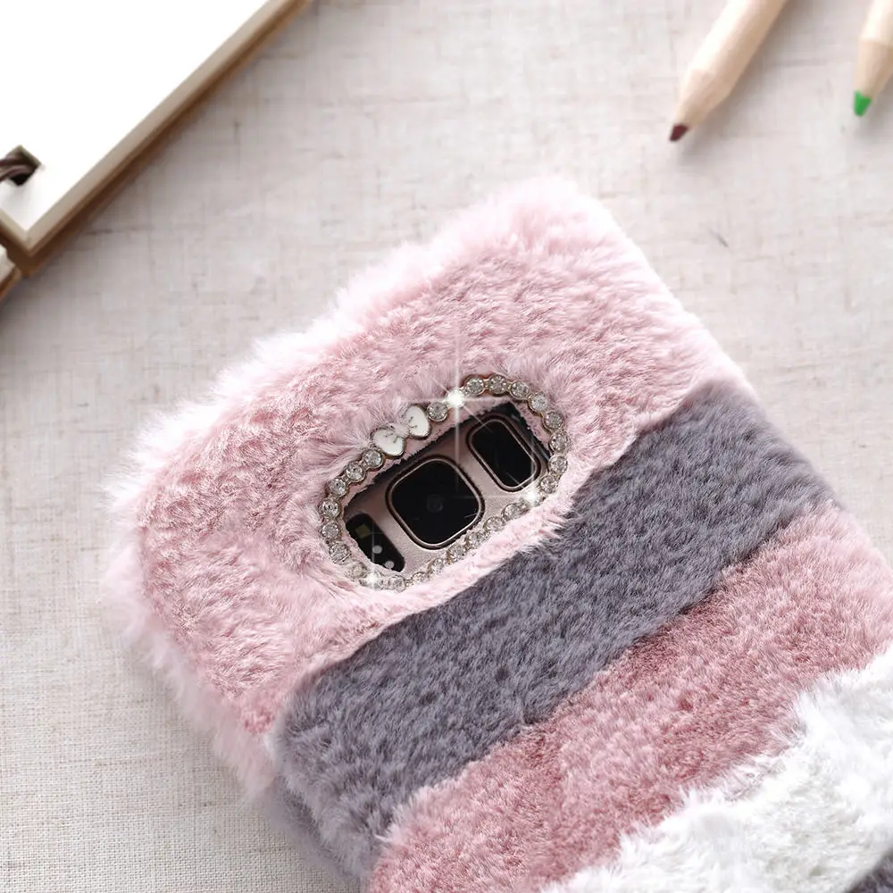 LLZ.COQUE Бумажник Стенд флип чехол для телефона для samsung Note 9 10 5G S10 S10e S9 S8 S7 Plus Edge Магнитный меховой плюшевый чехол