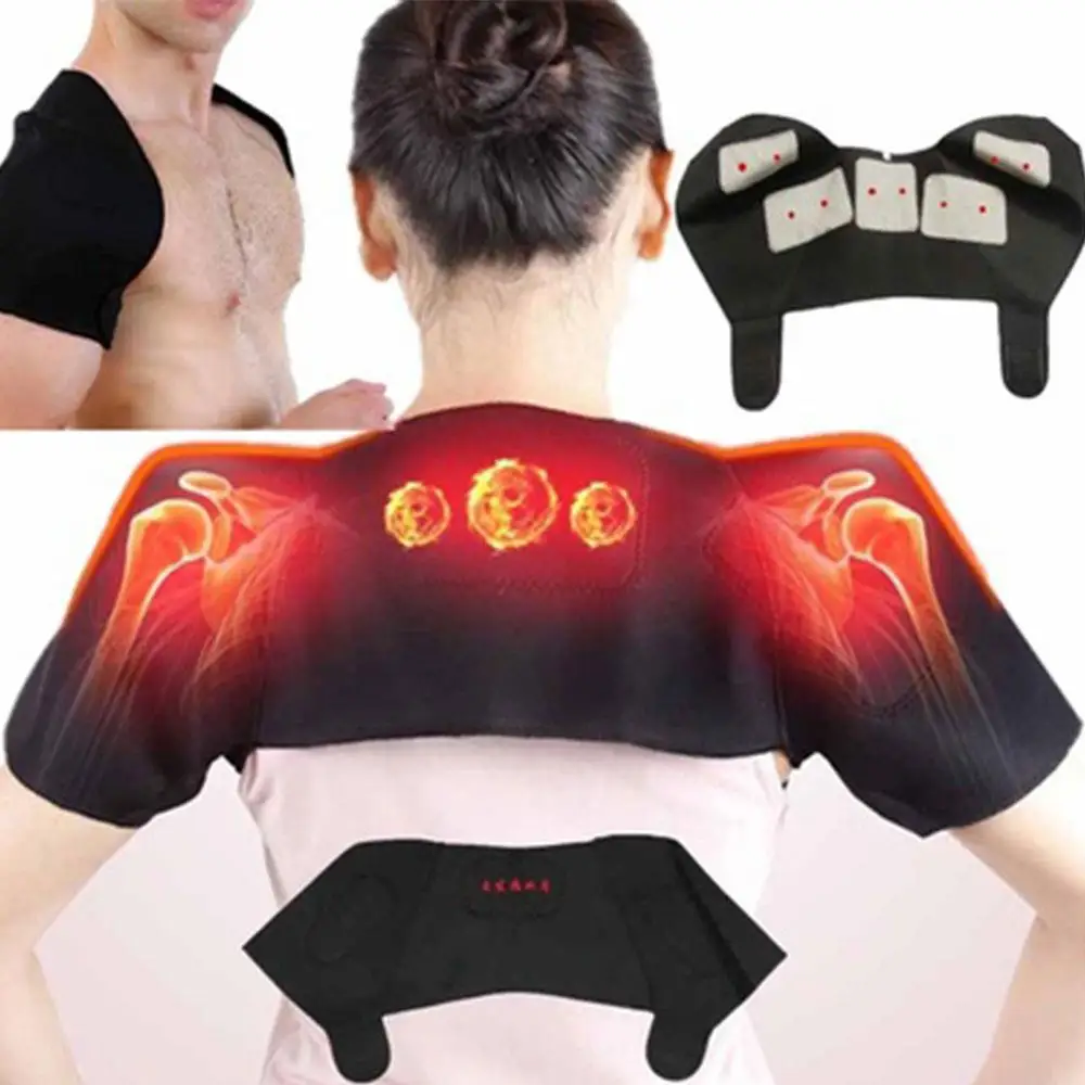 Electric Heated Shoulder Protector Heating Therapy Pad Magnetic Warm Pain Relieve Protection Massager | Спорт и развлечения