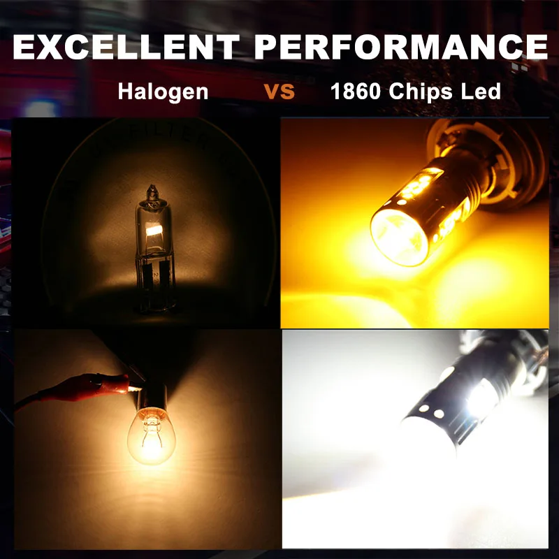 

NLpearl 2X Signal Lamp 3157 Led T25 3156 P27w P27 7w 3030SMD T20 Led 7443 W21/5W 7440 W21W WY21W Brake Light Reverse Lamp 12-24V