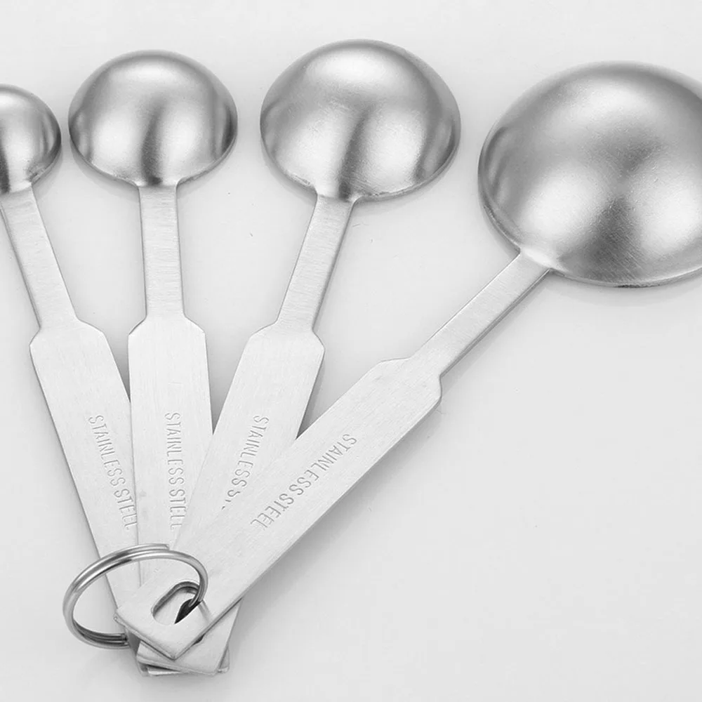 

4pcs/Set Stainless Steel Measuring Spoons Cup Kitchen Scale Coffee Cooking Scoop with Accurate Marks for Home Office
