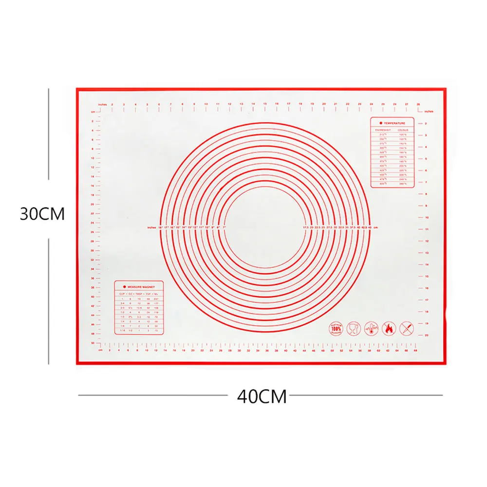 

Kneading Dough Mat Silicone Baking Cookie Cake Table Rolling Mat Tools Bakeware Sheet Pastry Kitchen Cooking Kneading Sheet Pads