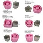 Шесть видов креативных геометрических многоугольных цветочных горшков, силиконовая форма для вазы, глиняная форма для свечей, мясистое растение