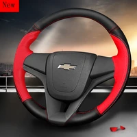 diy hand stitched car steering wheel covers for chevrolet crvalier cruze 09 17 car accessories