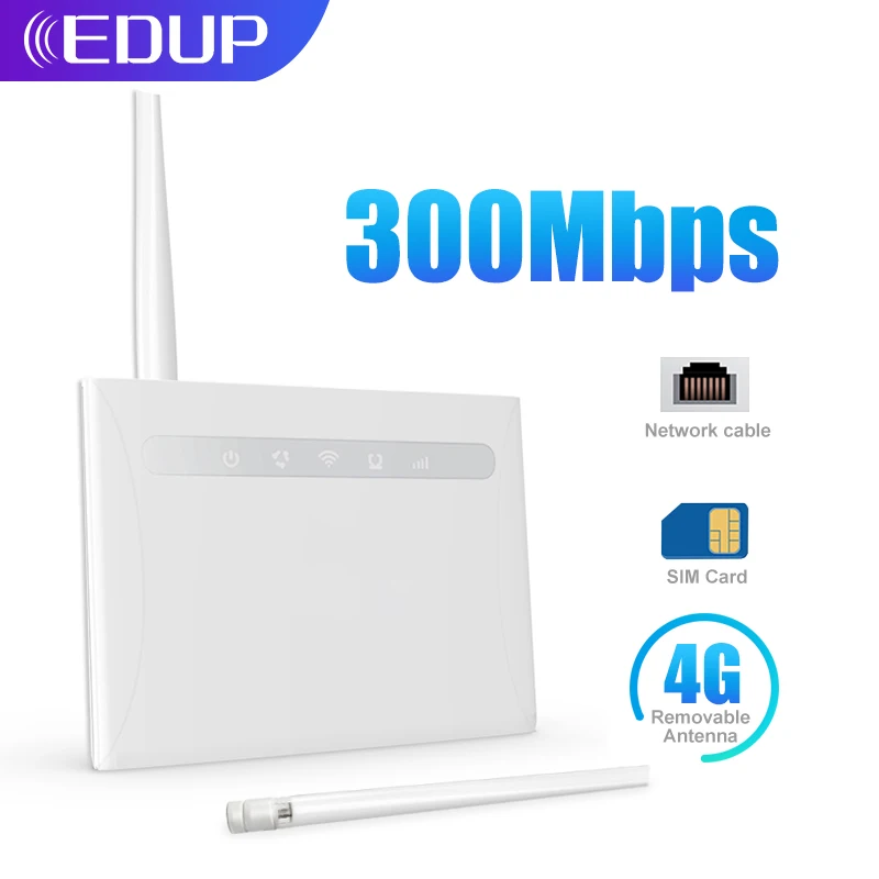 

Wi-Fi-роутер EDUP, 300 Мбит/с, 2,4 ГГц, 4G, Rj45