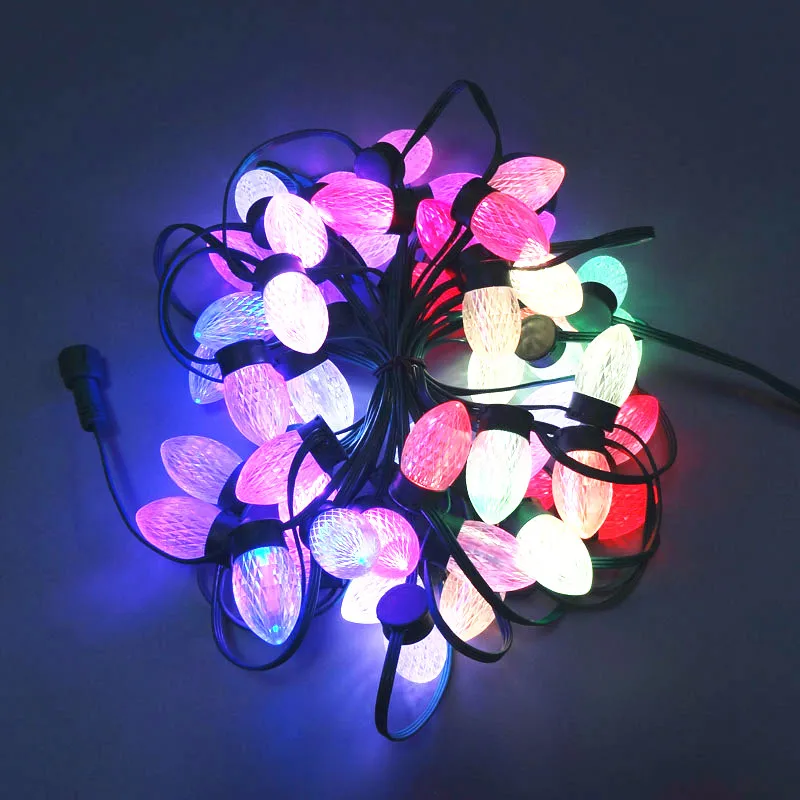 50 узлов адресуемых RGB S24 DC12V WS2811 Светодиодный Рождественский пиксельный струнный