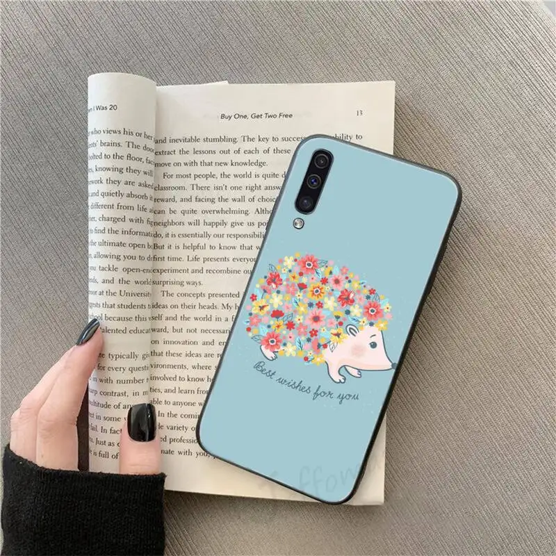 

hedgehog cute animal cartoon Phone Case For Samsung galaxy S 9 10 20 A 10 21 30 31 40 50 51 71 s note 20 j 4 2018 plus