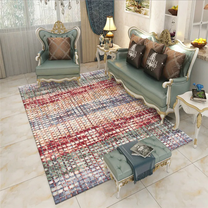 Living Room Non-Slip Rugs Home Tapete Decoration Bedroom Floor Mat Area Rugs Large Morocco Style Living Room Kilim Soft Carpets