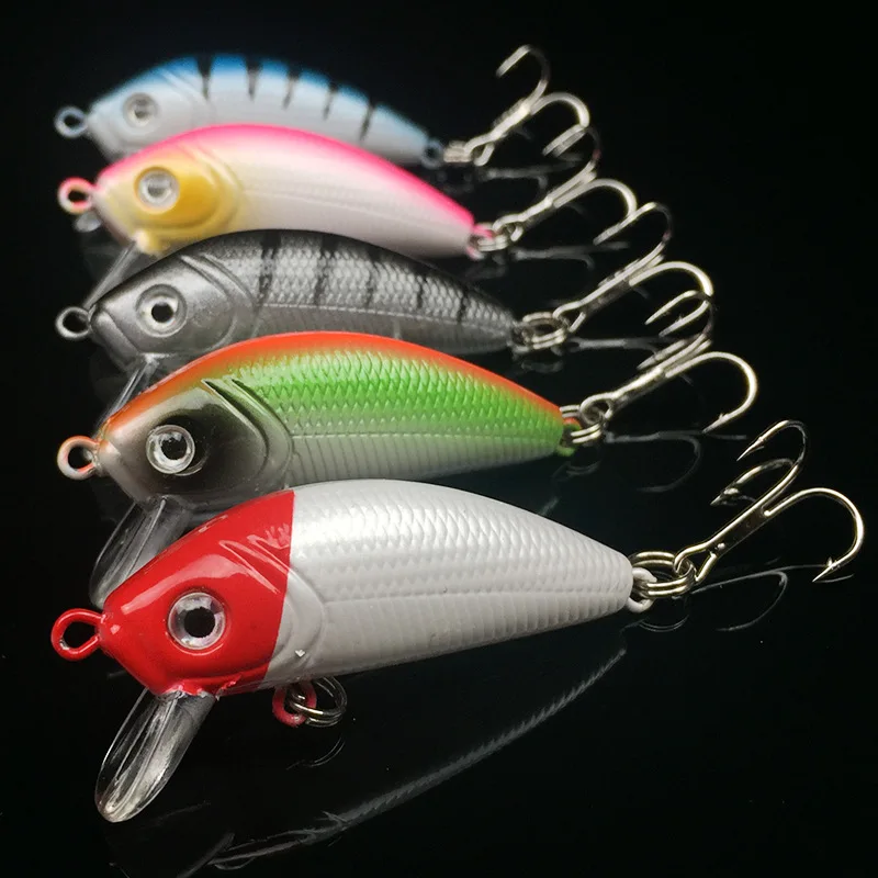 

Lifelike Minnow 50mm/3.7g Crankbaits Fishing Lure Popper Mino Hard Bionic Artificial Bait Crank Wobblers for Pike River Lures