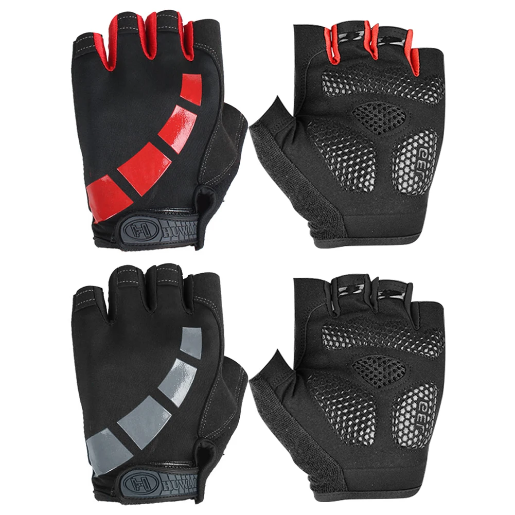 Велосипедные перчатки с открытыми пальцами Нескользящие Гелевые защитой от пота