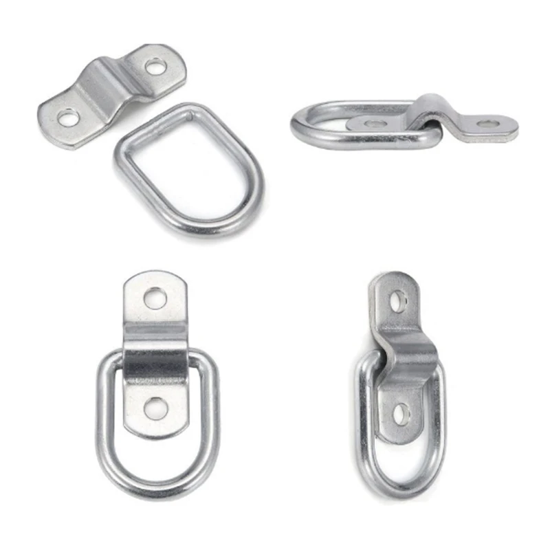 

10Pcs Kayak Multi-Function D-Type Pull Ring Buckle Set Cargo Trailer Anchor D-Type Ring Fastening Buckle