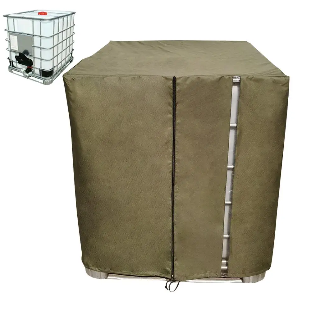 

Green 1000 Liters IBC Container Aluminum Foil Waterproof And Dustproof Cover Rainwater Tank Oxford Cloth UV Protection Cover