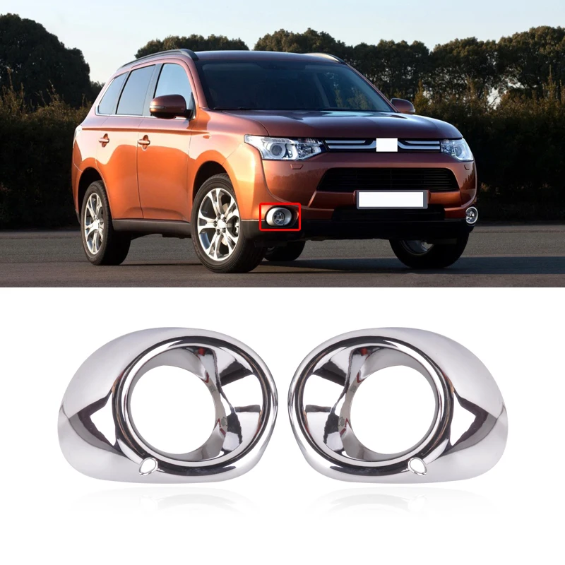 Крышка QX для Mitsubishi Outlander 2013 2014 ABS Хром передний бампер foglamp противотуманный