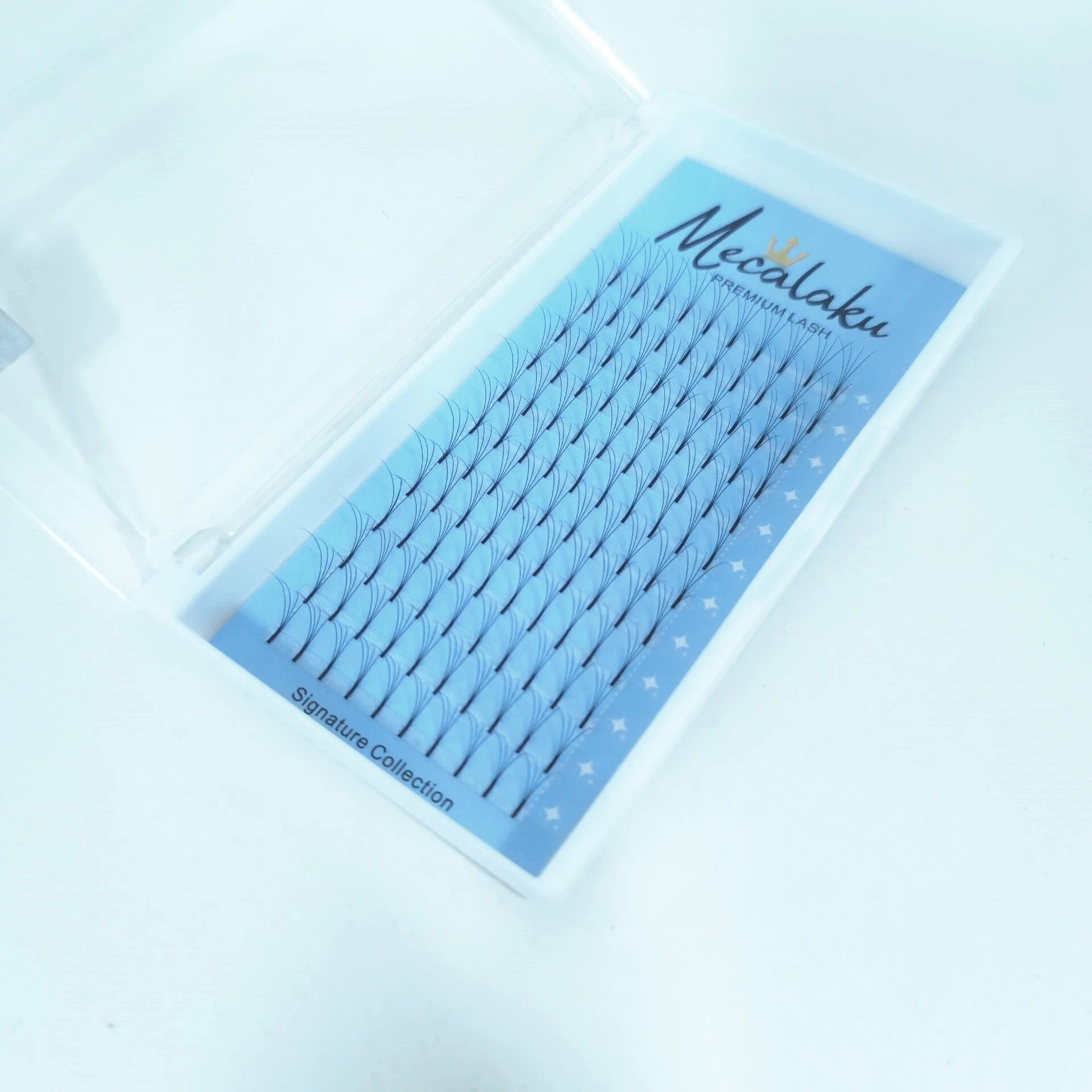 Ресницы для наращивания Mecalaku с длинным стержнем профессиональные мягкие черные