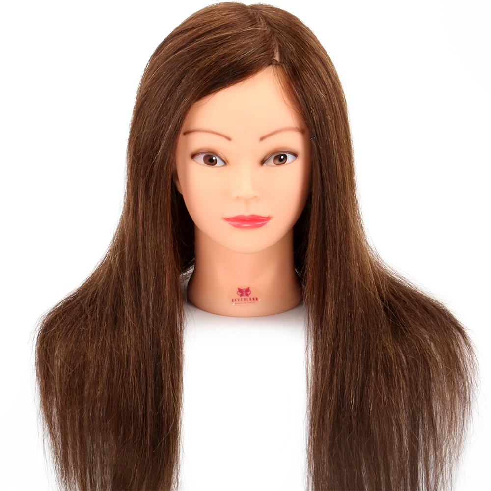 100% настоящие человеческие волосы для укладки тренировка головы салон плетение