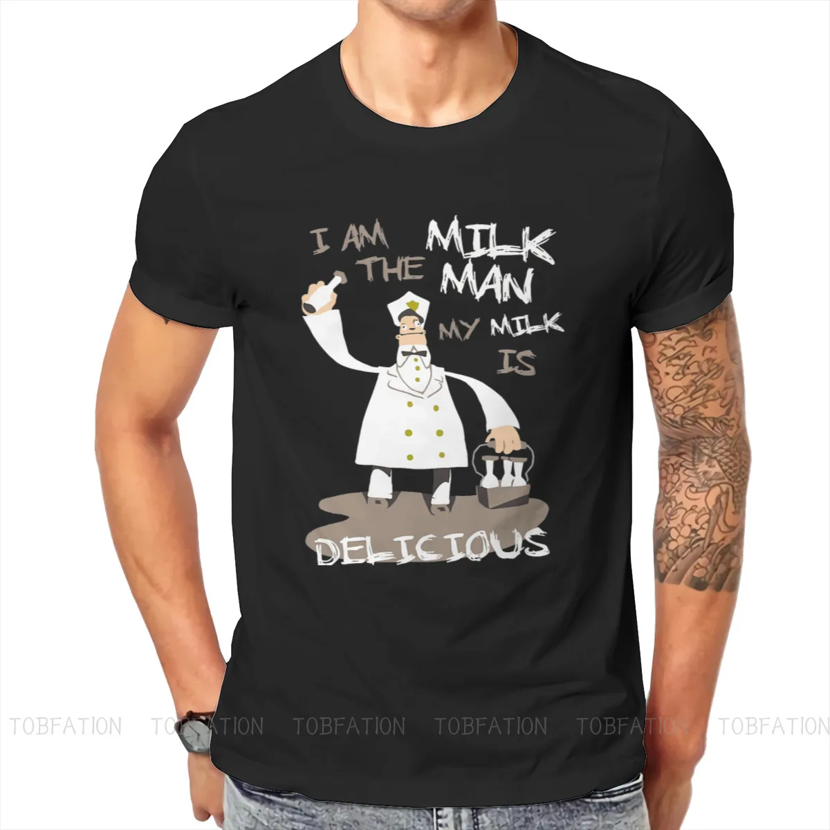 

Psychonauts Razputin Lili Zanotto Game 100% Cotton TShirts My Milk Is Delicious Print Men's T Shirt New Trend Tops Size S-6XL