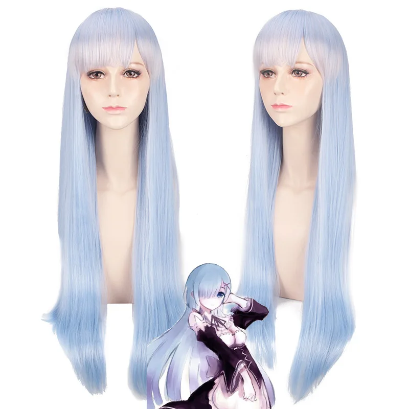 

Anime Re ZERO Starting Life in Another World Cosplay Wigs Rem Cosplay Synthetic Wig Hair Halloween Carnival Party Women Cosplay