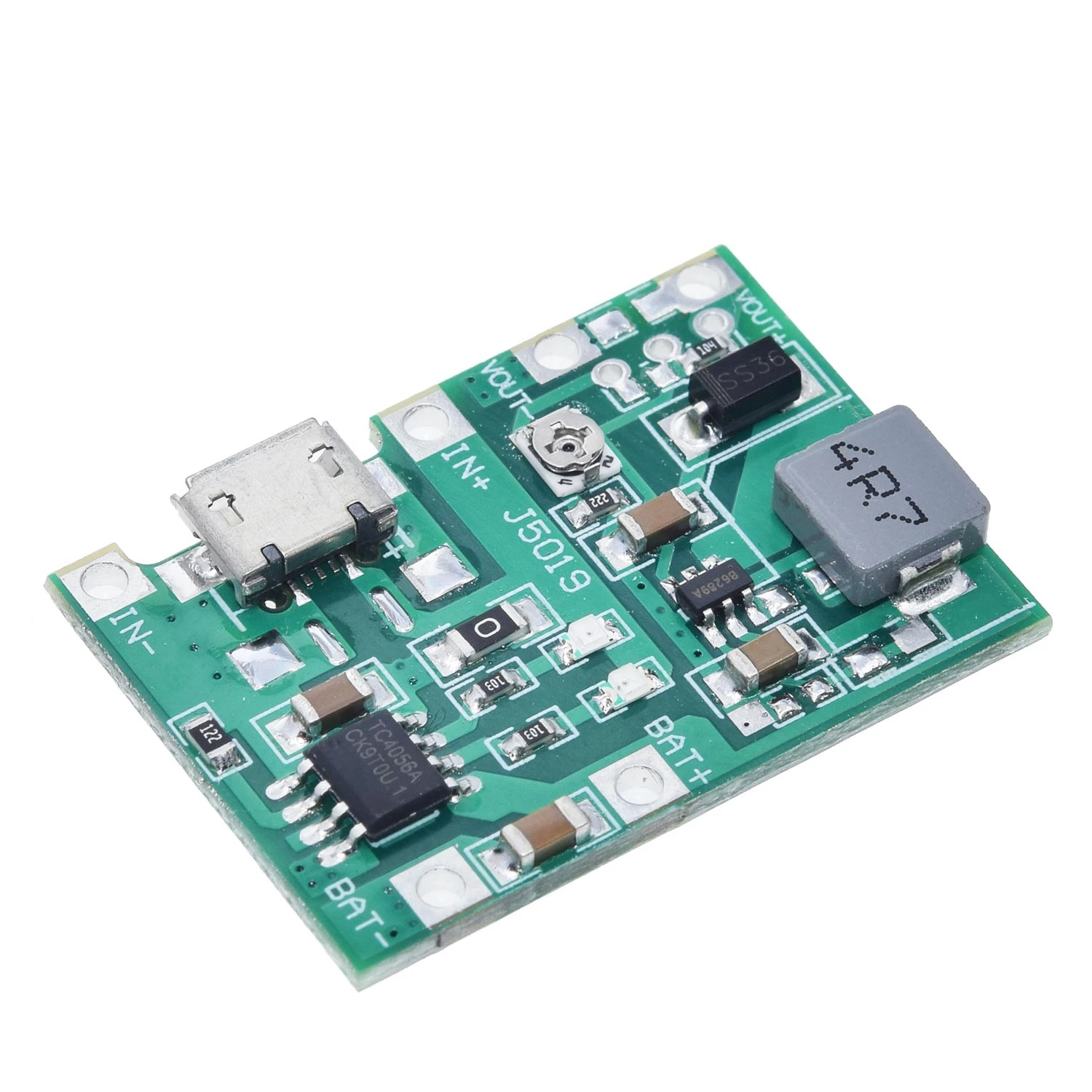 Плата зарядного устройства для литий-ионного аккумулятора TP4056 Повышающий Модуль