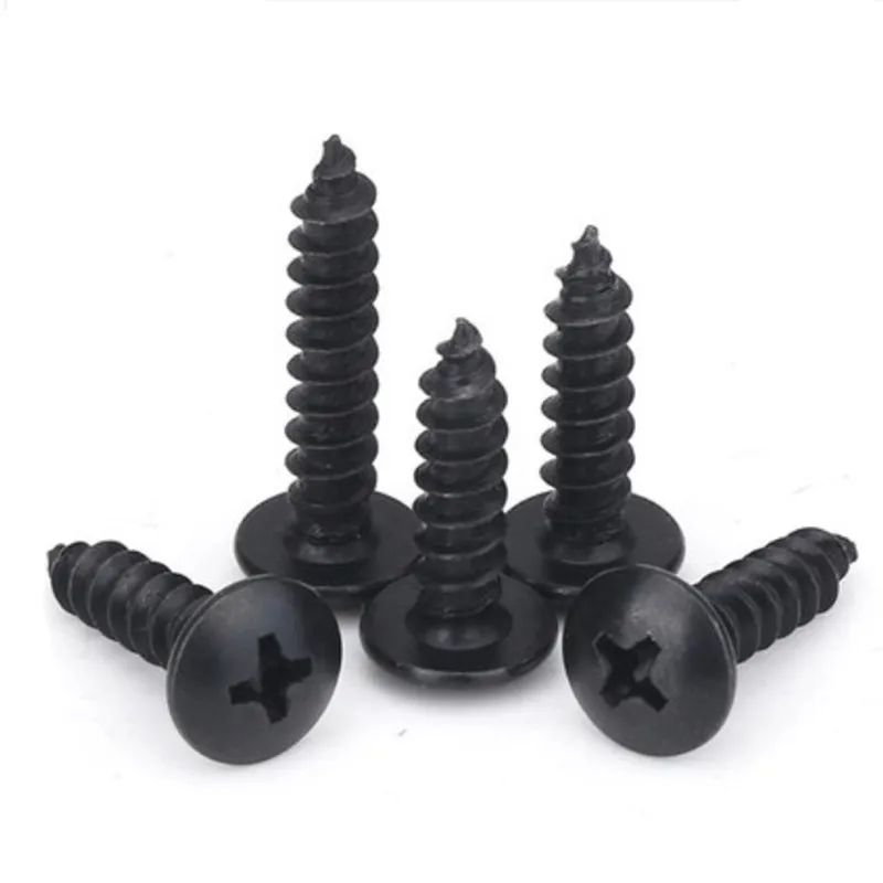 

25-50pcs/lot M3 M4 M5 stainless steel or black Truss Head Self Tapping Screw Screws