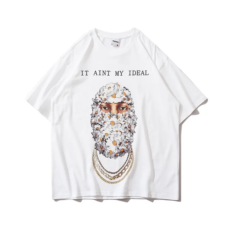 Футболка Мужская/Женская в стиле Харадзюку уличная модная Свободная рубашка