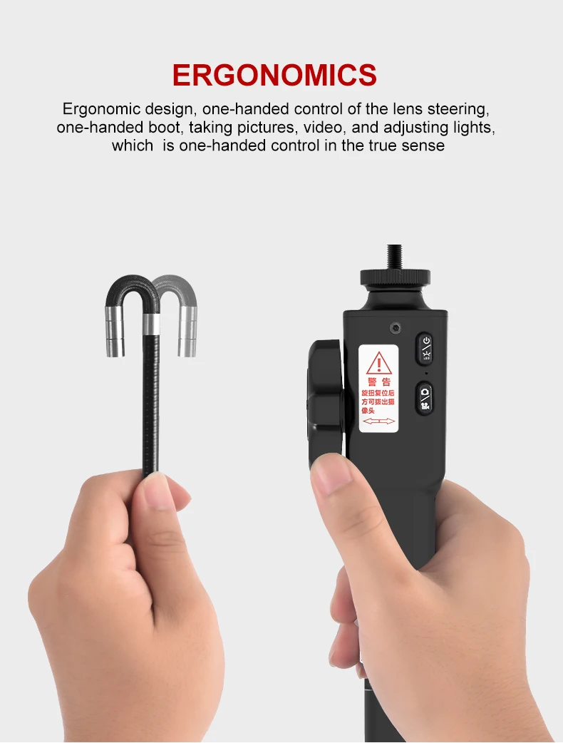 

Handheld 180 Degree Rotation 8.5mm Inspection Camera 2-ways Articulating Flexible Endoscope