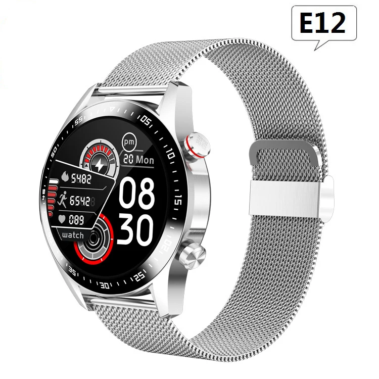 

2021 new E12 smart watch male and female bluetooth call custom dial full touch screen waterproof sports fitness tracker