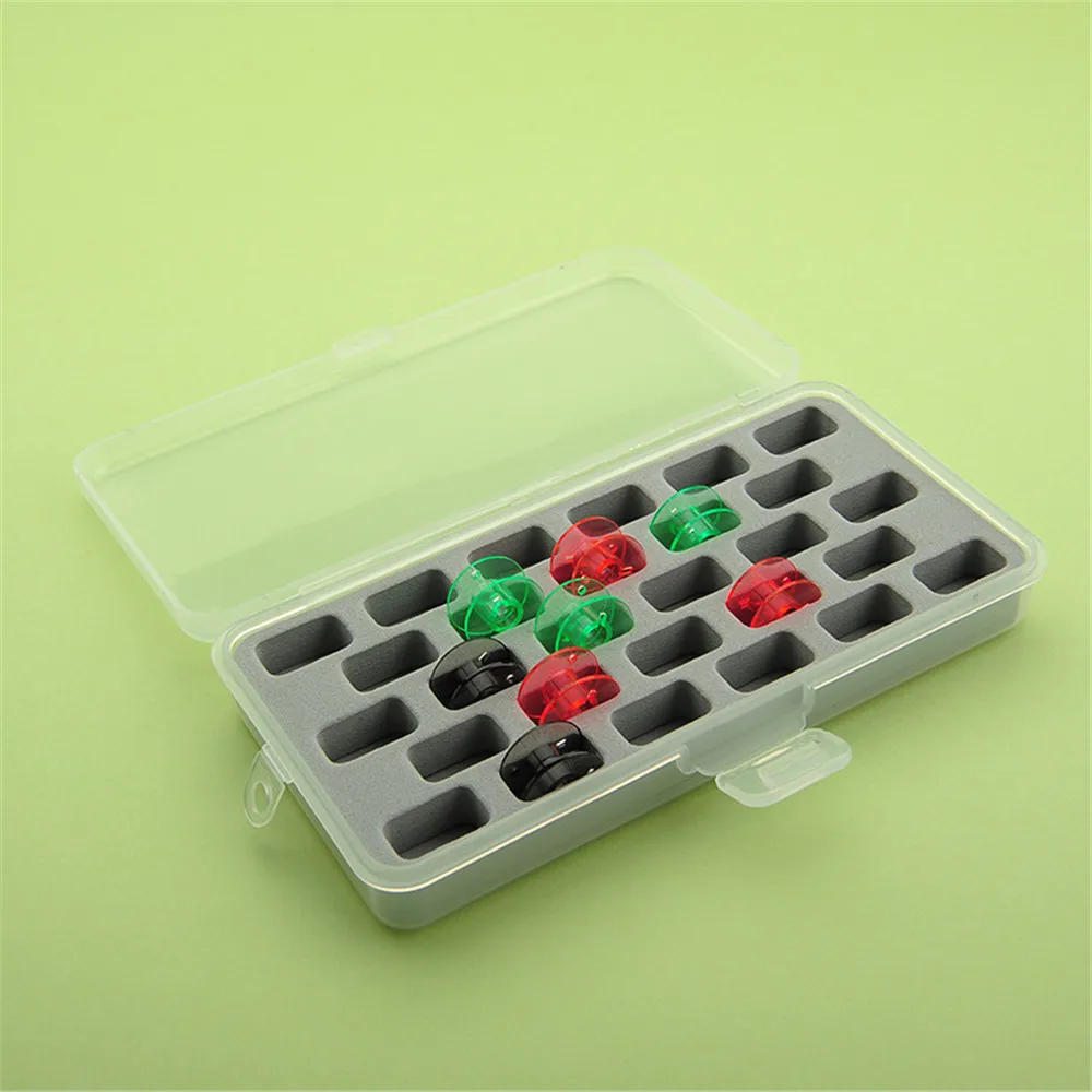 28 Spools Transparent Box Storage Organizer Sewing Bobbins Case Holder DIY Supplies | Дом и сад