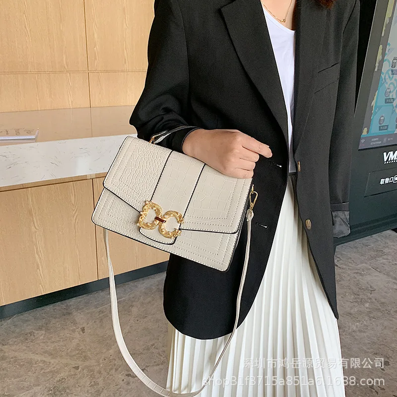 

New European and American Fashion Crocodile Pattern Bag Women's Shoulder Crossbody Handbag Purses and Handbags Luxury Designer