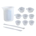 11 шт.компл. силиконовая смола измерительные чашки для смешивания шриры сделай сам поделки ювелирные изделия эпоксидная смола инструменты для клея