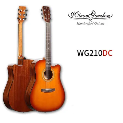 Профессиональная акустическая гитара 40 41 дюймов горячие музыкальные Струнные инструменты стальные струны ель Топ твердой древесины гитары ras Китай OEM - Цвет: 210DC Color