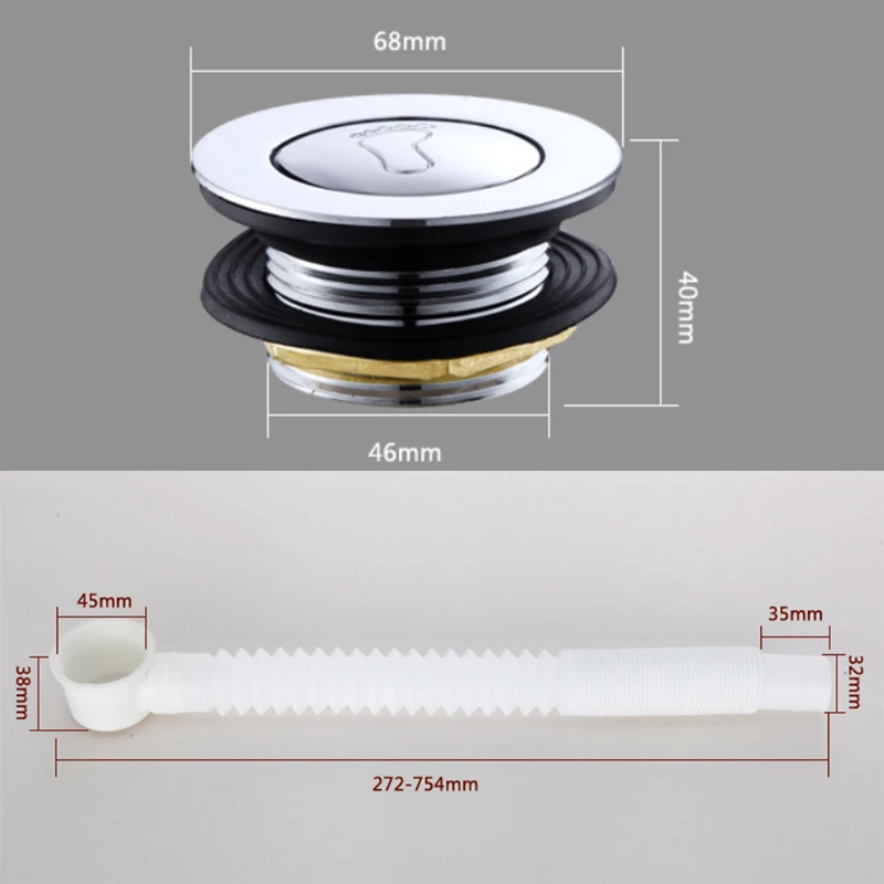Готовая раковина Фильтр отходов Слив для слива ситечко ванны пружинный слив