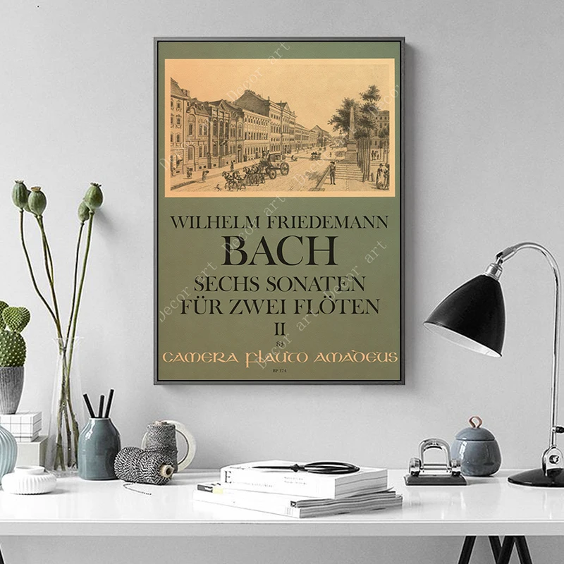 Johann Sebastian Bach немецкая живопись на холсте винтажные настенные фотографии плакат