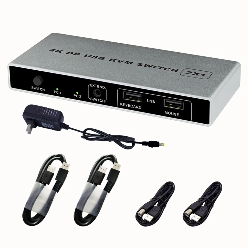 Поддержка мыши VGA KVM переключатель Displayport 4K 60 монитор Гц двойной порт компьютера