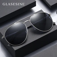 glasesine 2022 new luxury polarized sunglasses men classic retro round pilot glasses coating lens driving eyewear for women uv