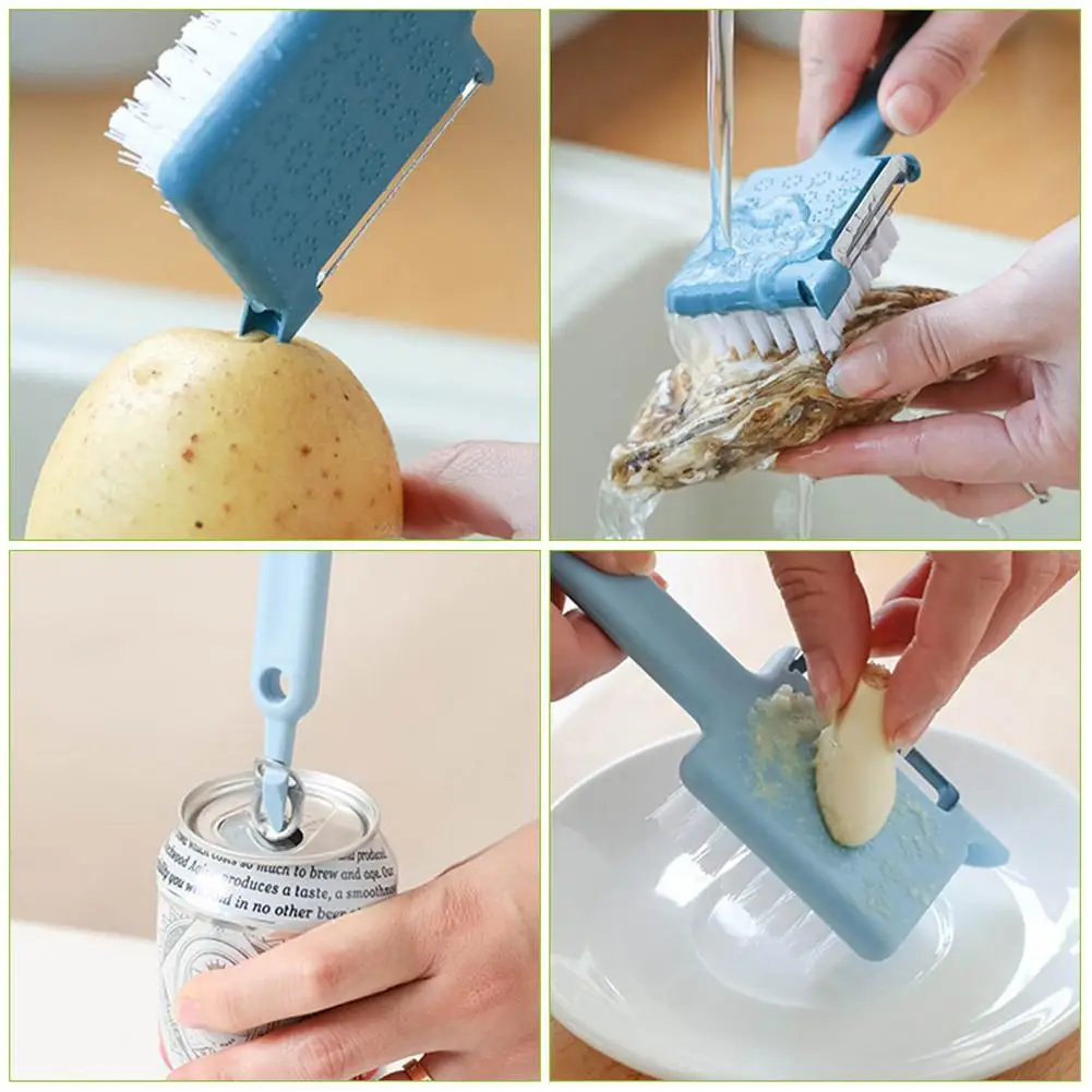 Овощной очиститель с кистью огурец морковь машины для очистки кожуры терки