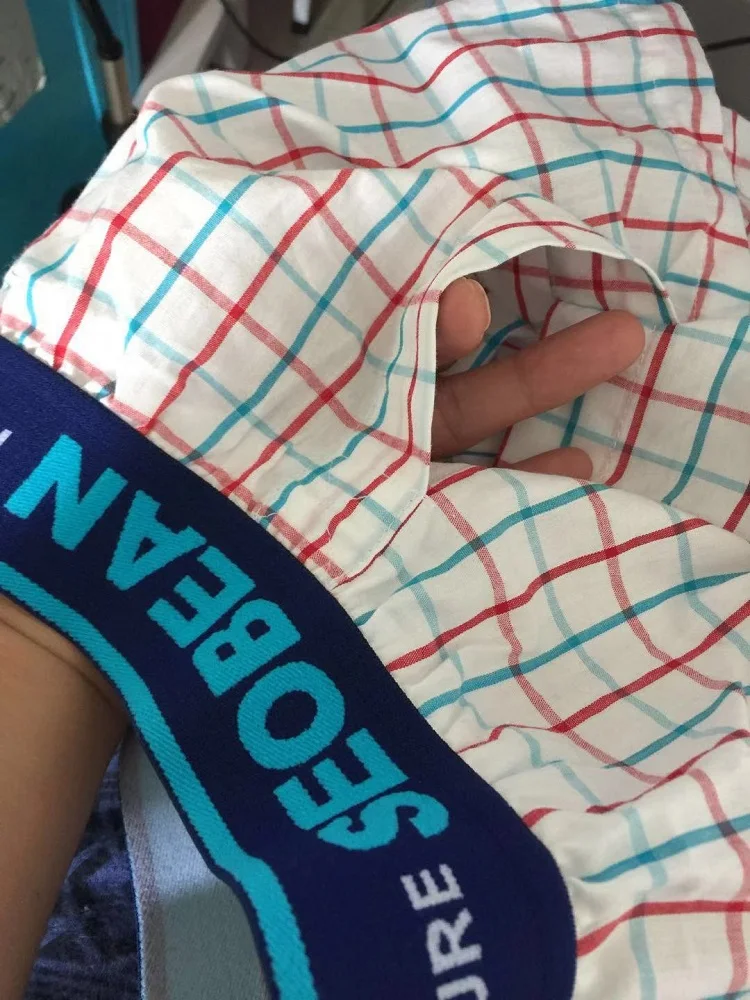 Мужской спортивный костюм SEOBEAN в клетку домашние повседневные хлопковые трусы с U