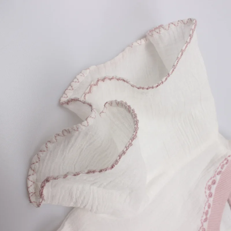 Повседневные комплекты одежды для девочек Новая летняя одежда из хлопка и льна