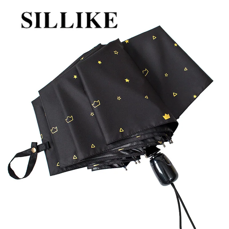 

Fully Automatic Umbrella Women's Fresh Korean Goddess Umbrella Dual-Use Simple Mori Style Folding Umbrella Student Sun Umbrella