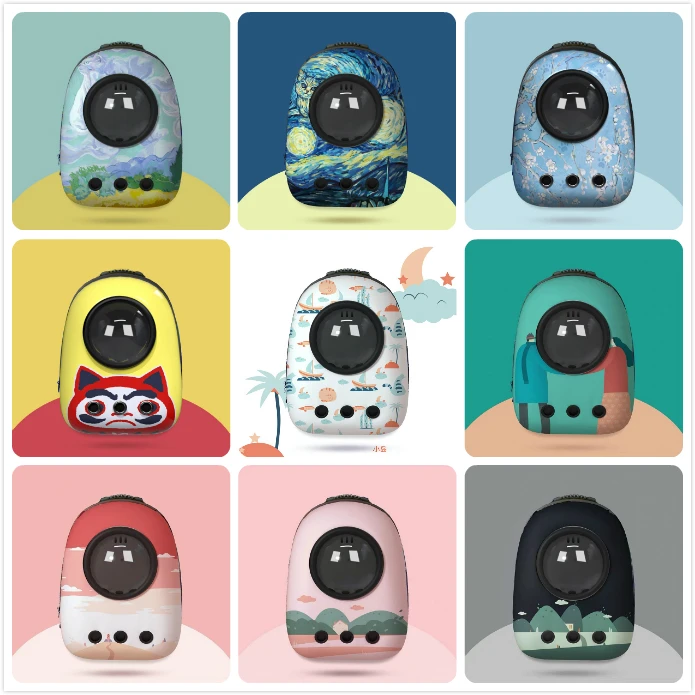 

Портативный Сумка-переноска для животных на открытом воздухе для путешествий Щенок Кот сумка красивая дышащая прозрачная капсула ПЭТ Рюкз...